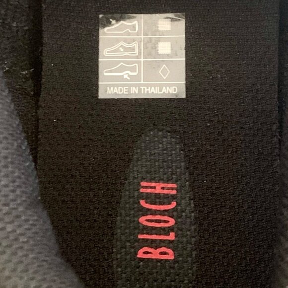 Bloch Split Sole Mesh Criss Cross Red Black Hip Hop Dance Sneakers Non Mark Comp - Picture 11 of 13